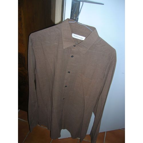 Chemise Pierre Cardin Coton 39 Marron