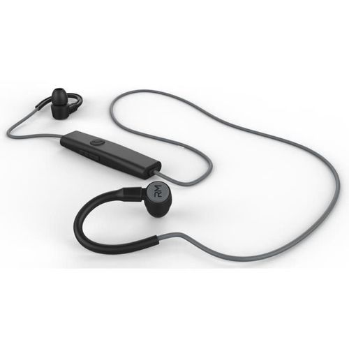 R-MUSIC - R-Flex Running Kit écouteurs avec micro - intra-auriculaire - montage sur l'oreille - Bluetooth - sans fil - gris, noir
