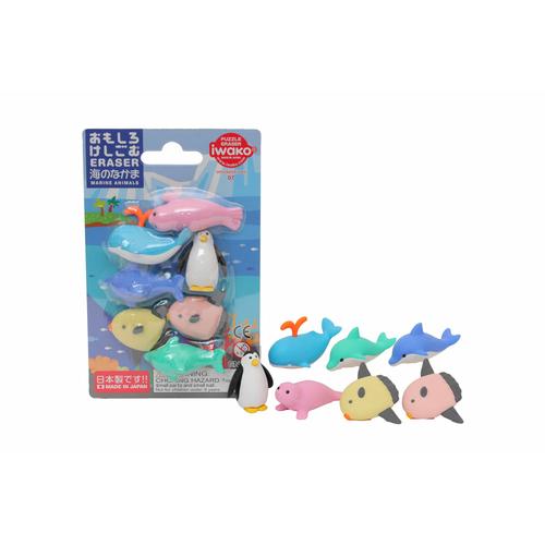 Iwako Blister Pack/Marine Animals (7 Pcs)