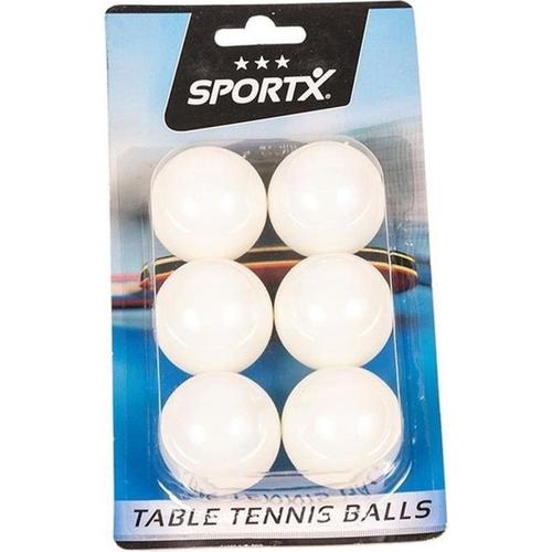 Sportx Balles De Tennis De Table 6 Sur Blister