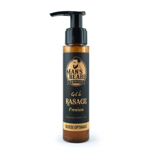 Man's Beard - Gel De Rasage Barbe De Précision Transparent À L'aloe Vera Peaux Sensibles - Contenance : 75 Ml - Fabrication Française 