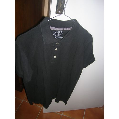 Polo Zara Manches Courtes Coton S Noir