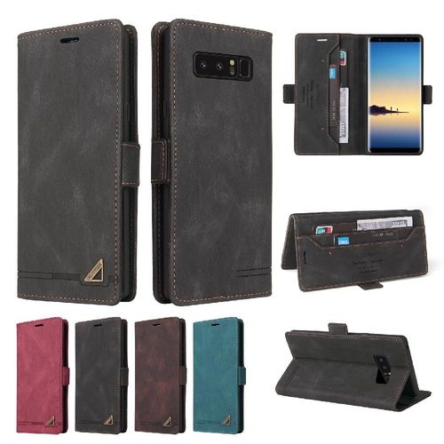 Étui Pour Samsung Galaxy Note8 Cuir Premium Deux Fentes Pour Cartes Cuir Premium Bicelle - Noir