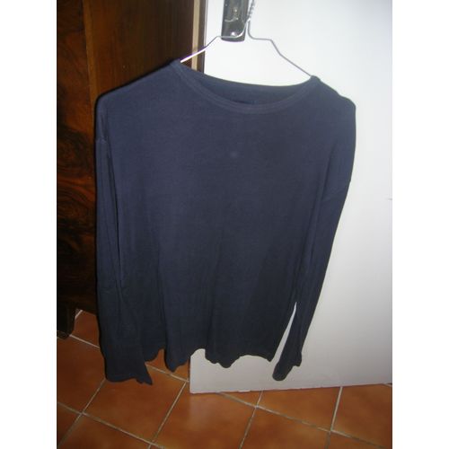 T-Shirt Teddy Smith Manches Longues Coton M Bleu Marine