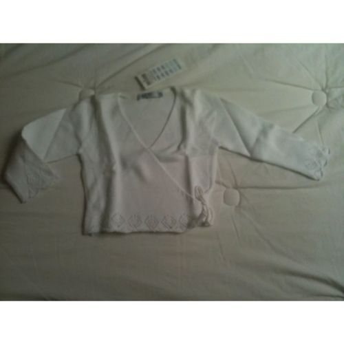 Gilet Blanc Okaidi 4 Ans * Neuf *