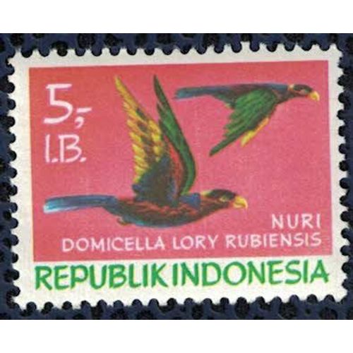 Indonésie 1970 Neuf Avec Gomme Oiseau Lorius Lory Lori Tricolore Su