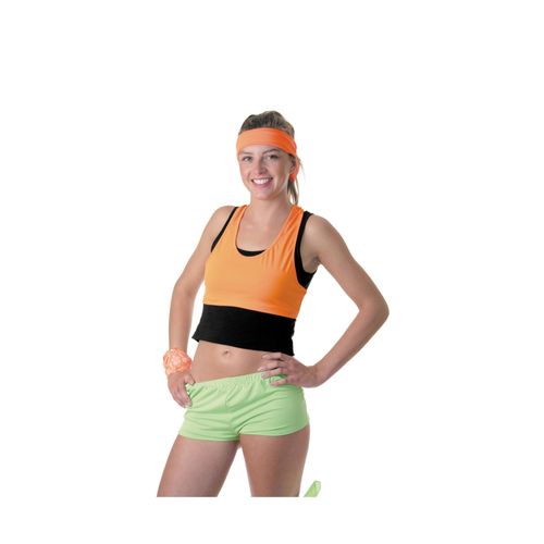 Mini Short Vert Fluo Femme Taille Unique