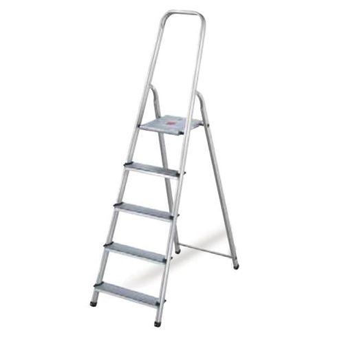 Déstockage Tubesca - Escabeau ménager en Aluminium 5 marches Haut. accès Maxi 2,88 m - ALU PLUS 655