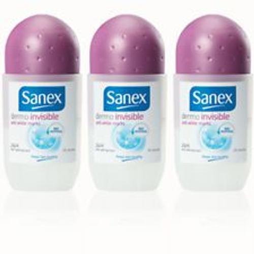 Lot De 3 Pieces Sanex - Déodorant Bille - Dermo Invisible - 50ml 