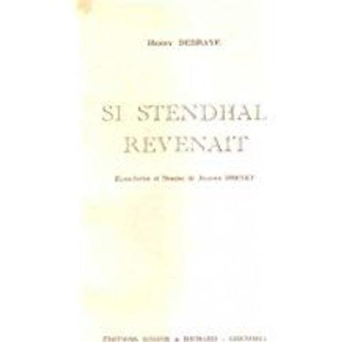 Si Stendhal Revenait.Eaux-Fortes Et Dessins De Joanny Drevet.