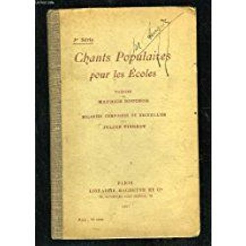 Chants Populaires Pour Les Ecoles. 3e Serie.