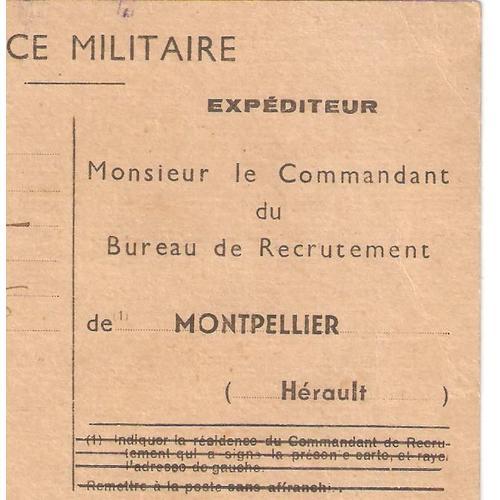 Ordre De Convocation Pour Service Militaire À André Crémer De Perpignan 1946