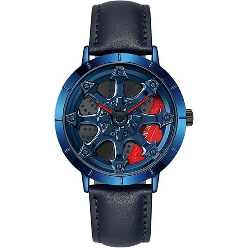 Voiture Jante Moyeu Hommes Montres 360° Rotation Mode Casual Hommes Montres Personnalité Cool Jante Design Dial Jante Quartz Montres