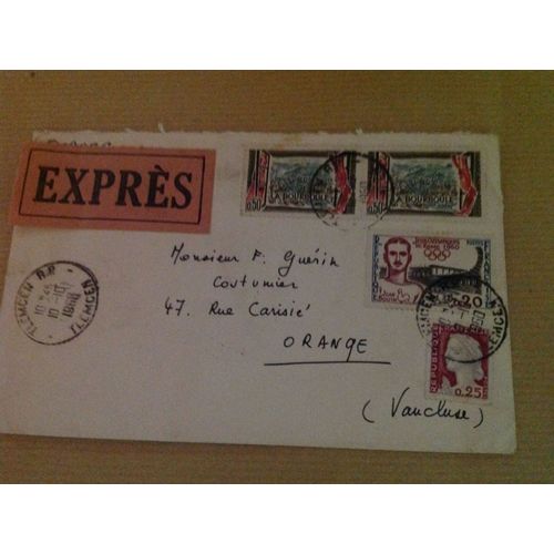 Enveloppe Timbrée Oblitérée.Algérie