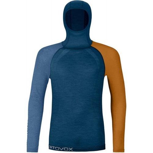 120 Comp Light Hoody - Sous-Vêtement Mérinos Homme Petrol Blue S - S