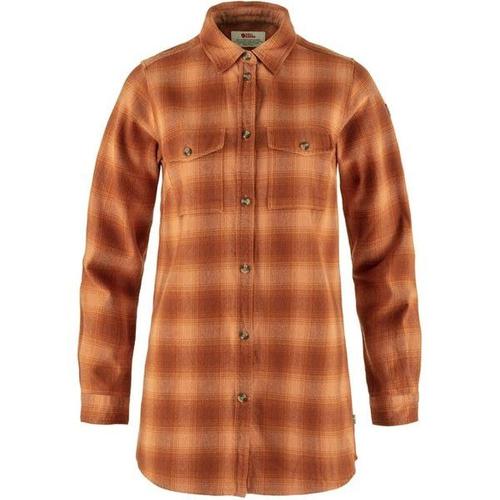 Övik Twill Shirt Ls - Chemise Femme Desert Brown / Autumn Leaf Xl - Xl