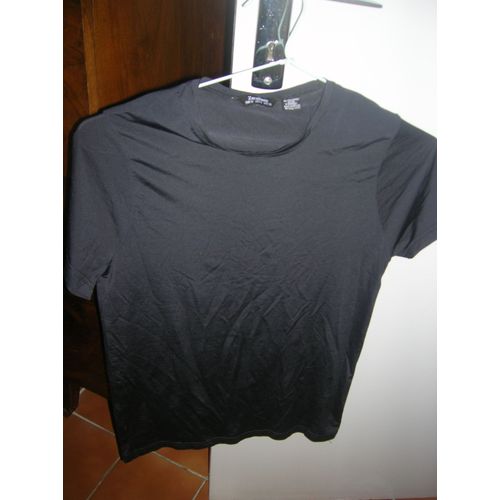 T-Shirt Zara Basic Manches Courtes Polyamide M Noir