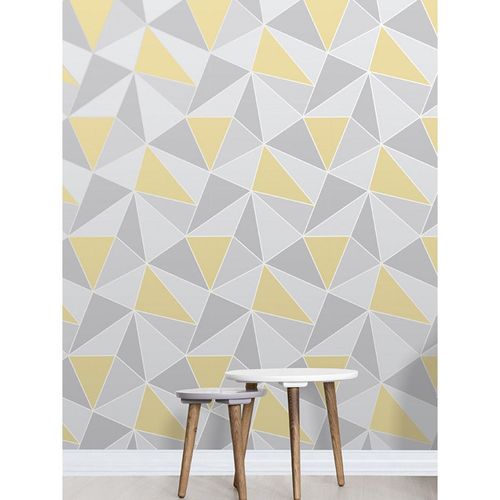 Jaune et gris papier peint géométrique de l Apex