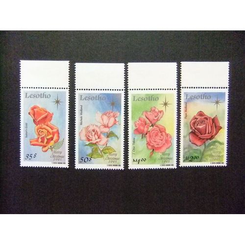 Lesotho 1995 Noël Roses Yvert 1157 / 1160 ** Mnh