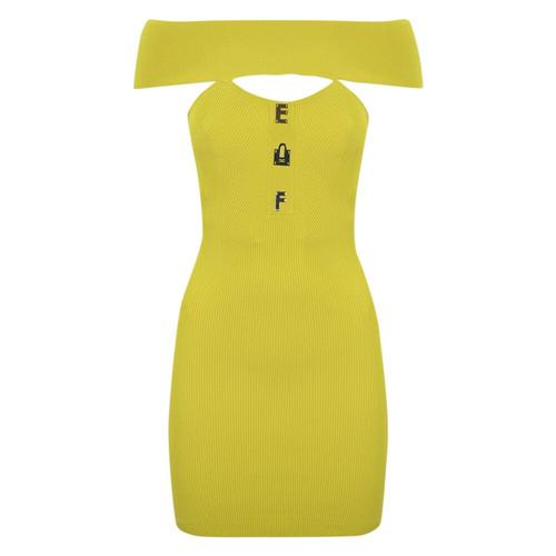 Elisabetta Franchi - Dresses > Day Dresses > Short Dresses - Yellow