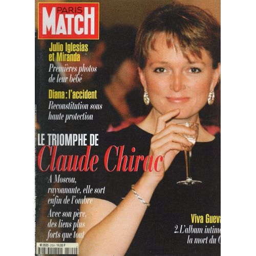 Affiche 60x80 Paris Match 2524 . Claude Chirac .