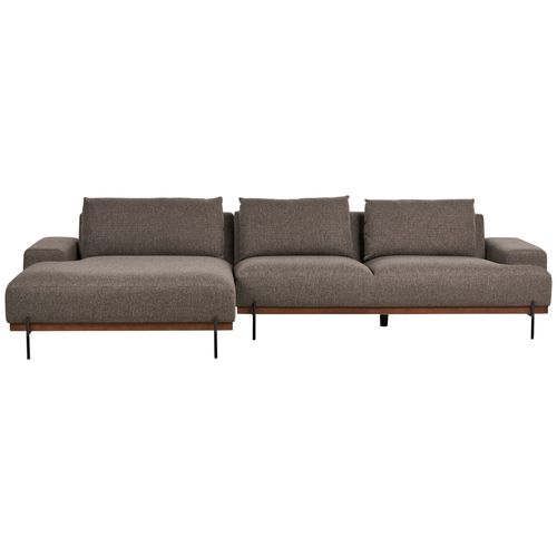 Canapé D'angle Mariferd Marron Tissu Côté Droit