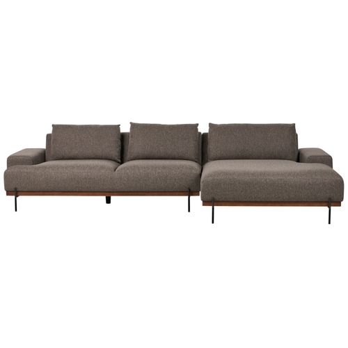 Canapé D'angle Mariferd Marron Tissu Côté Gauche