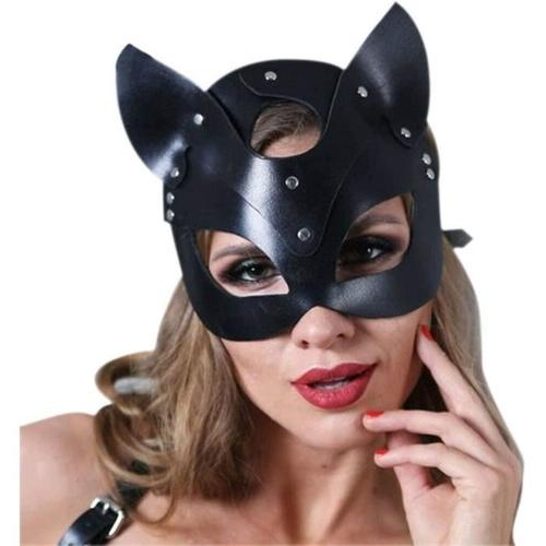 Cosplay Masque Pour Halloween Party Ball Dance Femmes Fille Dame Sexy Demi Visage Chat Chaton Masque En Cuir Halloween Carnava[52]