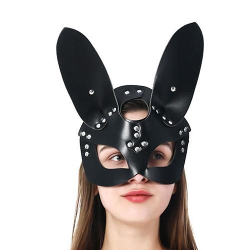 Masque Visage - Accessoire Deguisement Visagestyle 3--Masque Facial De Cosplay'halloween Pour Femmes, Masques De Chat En Cuir Pu, Ma