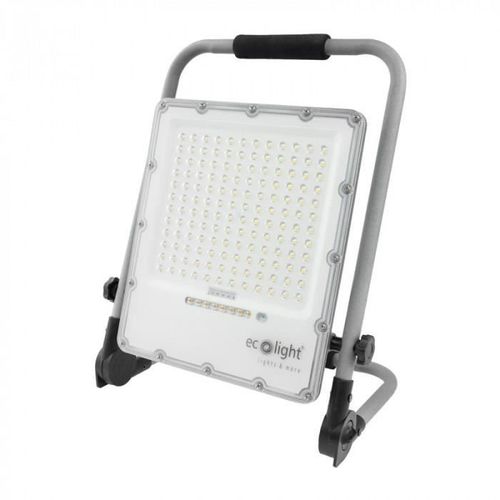 Projecteur Led Extérieur Chantier Atelier Avec Batterie 100w 5000k 2340lm Ecolight