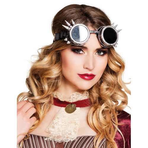 Lunettes Cyberpunk Argentés Adulte Steampunk Taille Unique