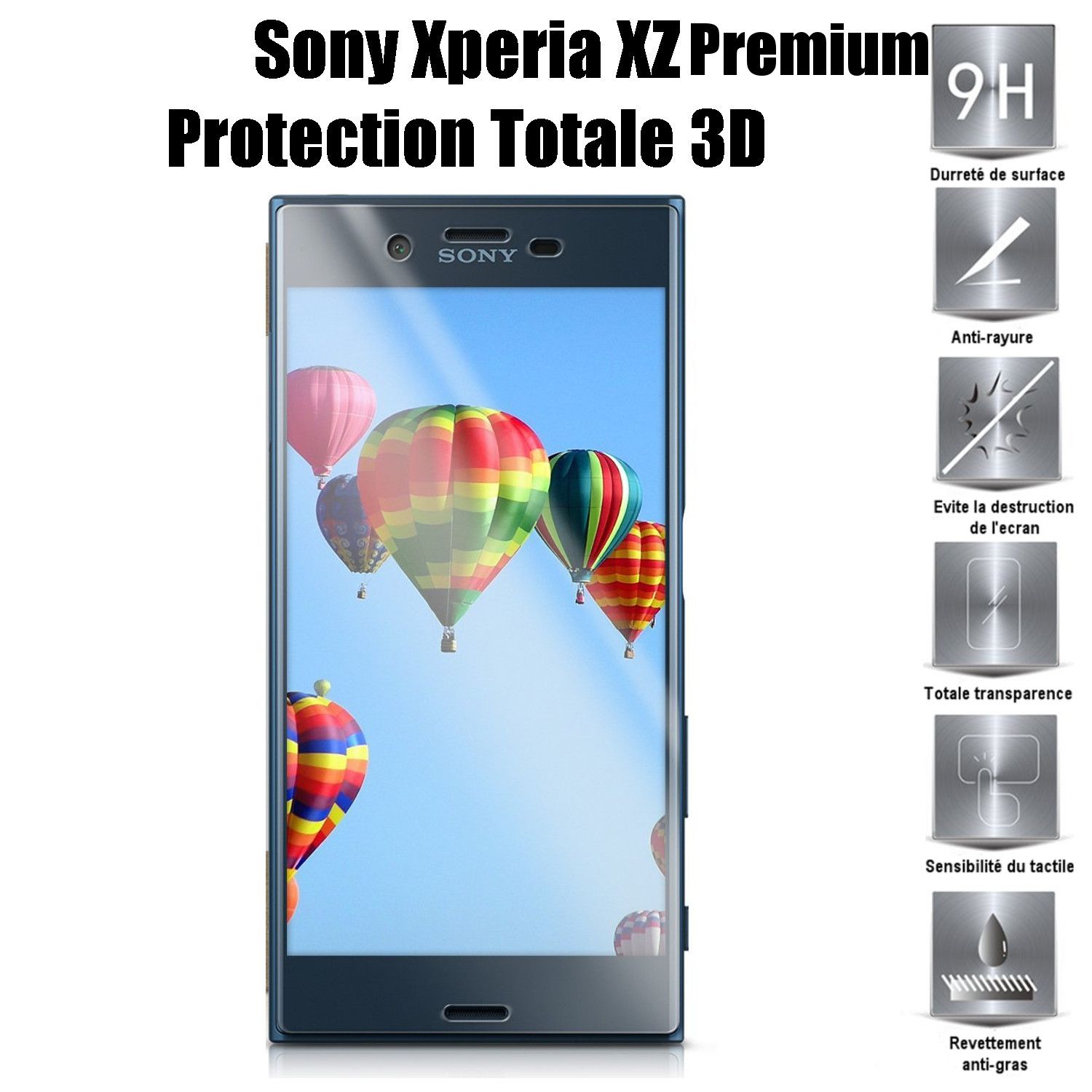 Sony Xz Premium Vitre Protection Integrale D'ecran En Verre Trempé, Protection Totale Sony Xz Premium