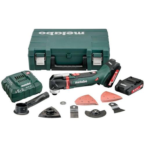 Metabo MT 18 LTX Compact Outil multifonctions sans fil 2x18V/2Ah Li-Ion, Chargeur ASC 30-36 V, Coffret - 613021510