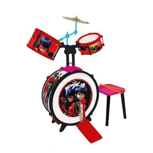 PAT PATROUILLE Batterie Grosse caisse, deux tambours, cymbale, pedale,  baguettes et tabouret - Instruments de musiques - Achat & prix