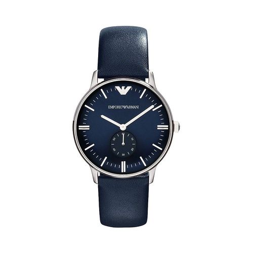 Montre Femme Emporio Armani Retro Gianni Ar1647 Bracelet En Cuir Bleu