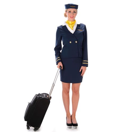 Déguisement Hôtesse De L'air Bleu Femme - 147930 - Large - Port 0¿