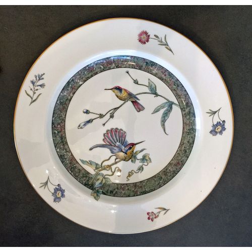 Plat Et Bol Porcelaine Wedgwood Humming Birds Collection Colibri Neuf 2 Pièces