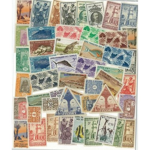 Cote Francaise Des Somalis 150 Timbres Differents Obliteres