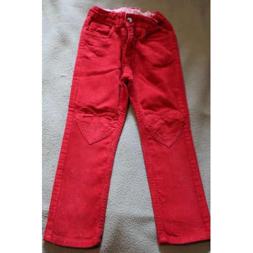 Pantalon H&m Velours 3 Ans Rouge