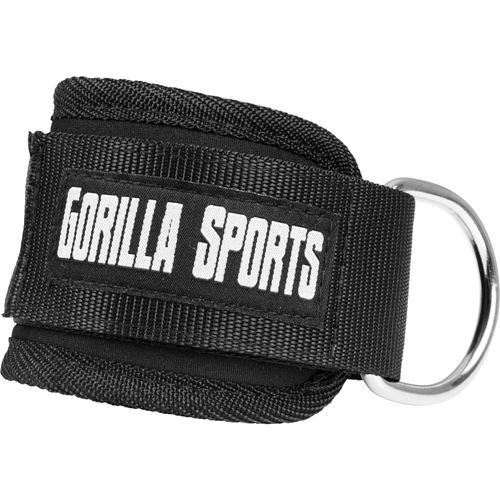 Gorilla Sports - Sangle De Tirage Cheville Ou Poignet - 1 Sangle Nylon Avec Sangle De Fermeture