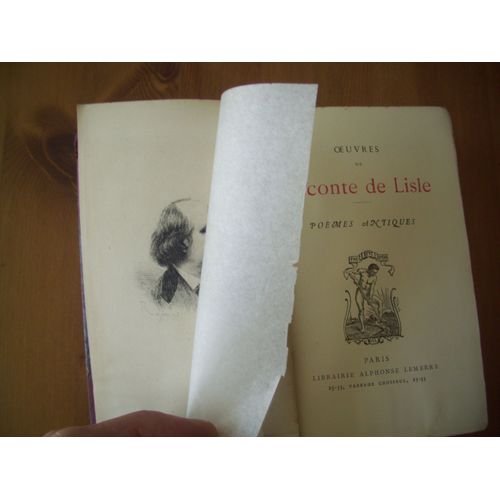 Leconte De Lisle / Poemes Antiques / Éditions Lemerre