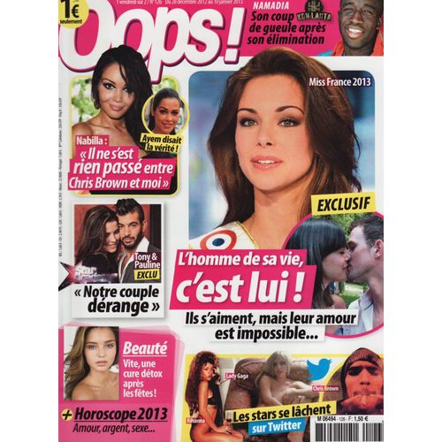 Oops! / 28-12-2012 N°126 : Rihanna (1,5p) - Britney Spears (1p) - Justin Bieber / Selena Gomez (1p)