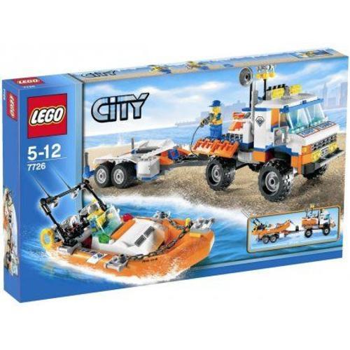 Lego - 7726 - Jeu De Construction - Lego City - Le Camion Des Garde-Côtes Et Son Hors-Bord