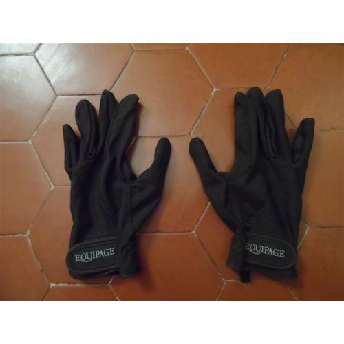 Gants DÉquitation DÉté Marron Équipage