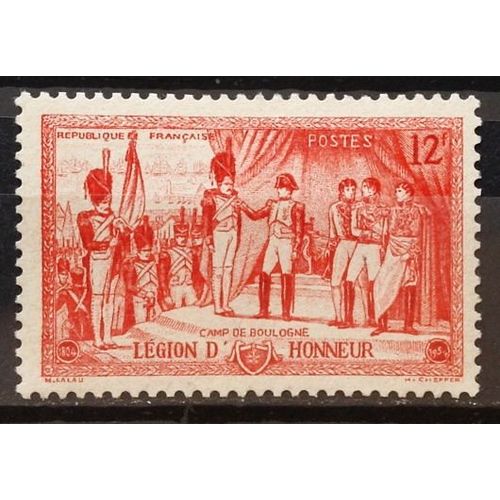 Légion D'honneur 150ème Anniversaire 12f Rouge (Superbe N° 997) Neuf* - France Année 1954 - N17717