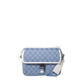 Mini-sacoche bleue en toile enduite siglée garnie cuir Chabrand 85028718