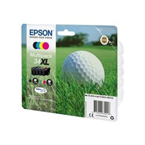 Epson 34XL - Pack de 4 - XL - noir, jaune, cyan, magenta - originale - blister - cartouche d'encre - pour WorkForce Pro WF-3720, WF-3720DWF, WF-3725DWF