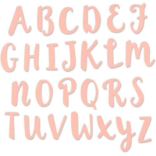 Sizzix Matrice Thinlits Set 26 Pieces - Alphabet Majuscules Au Pinceau Par Debi Potter