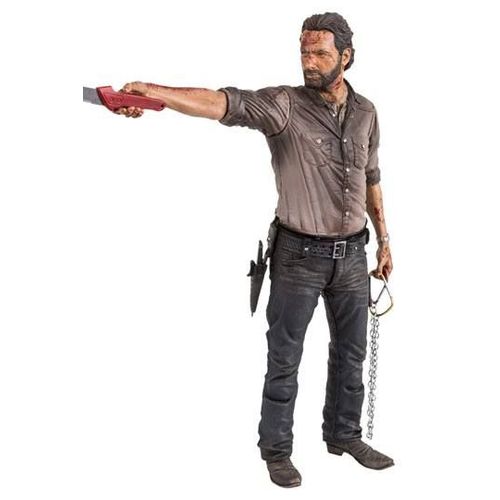 The Walking Dead Figurine Deluxe Rick Grimes Vigilante Edition 25 Cm --- Emballage Endomma