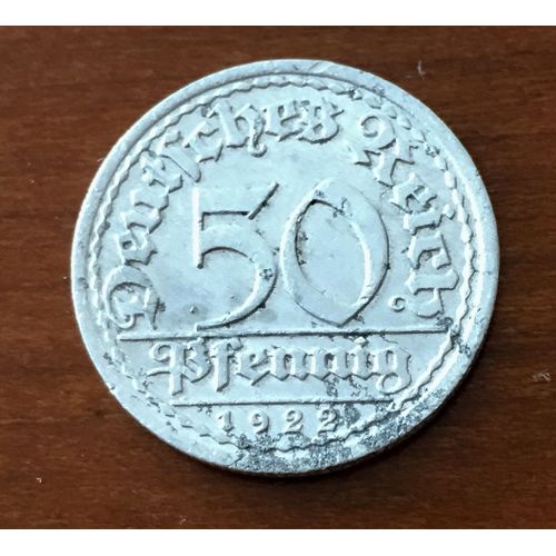 50 Pfennig Allemagne 1922 A